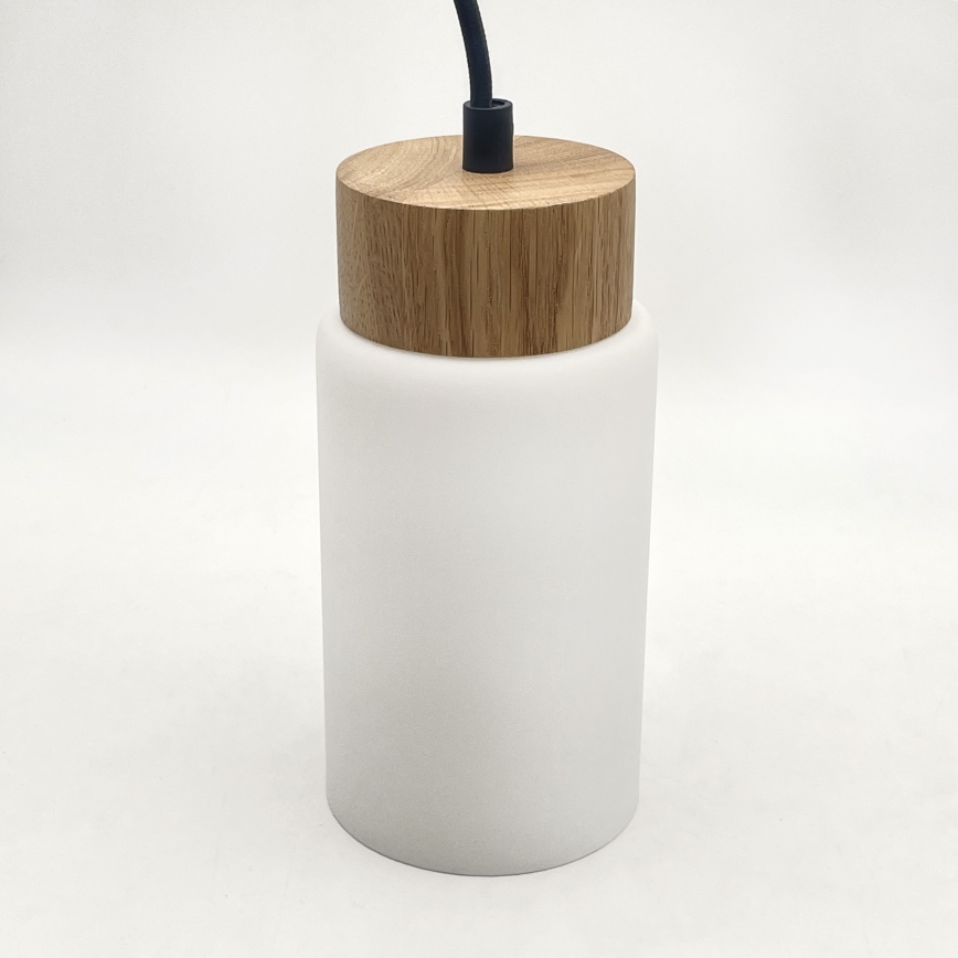 Lampa wisząca na lince MARKUS 1xE27/15W/230V czarny/dąb