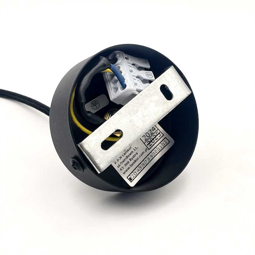 Lampa wisząca na lince MARKUS 1xE27/15W/230V czarny/dąb