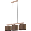 Lampa wisząca na lince MERCEDES 3xE27/40W/230V brąz/dąb