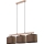 Lampa wisząca na lince MERCEDES 3xE27/40W/230V brąz/dąb