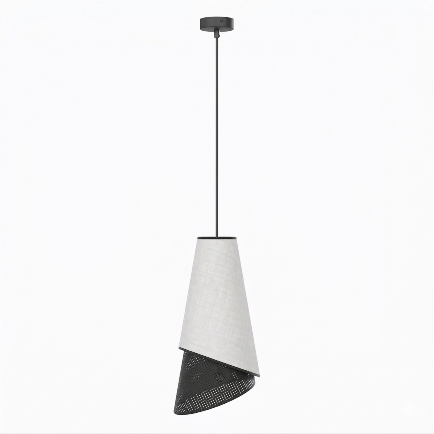 Lampa wisząca na lince MODA 1xE27/15W/230V szara/czarna