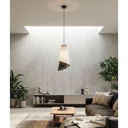 Lampa wisząca na lince MODA 1xE27/15W/230V szara/czarna