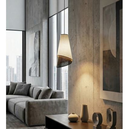 Lampa wisząca na lince MODA 1xE27/15W/230V szara/czarna