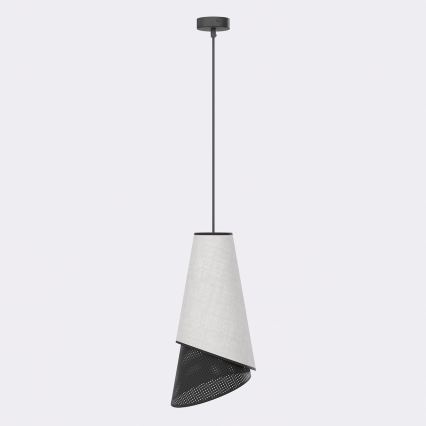 Lampa wisząca na lince MODA 1xE27/15W/230V szara/czarna
