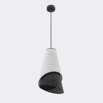 Lampa wisząca na lince MODA 1xE27/15W/230V szara/czarna