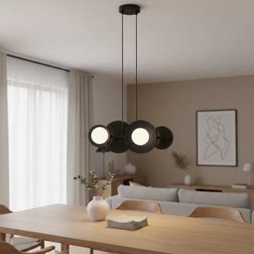 Lampa wisząca na lince MODEL 4xG9/8W/230V czarna