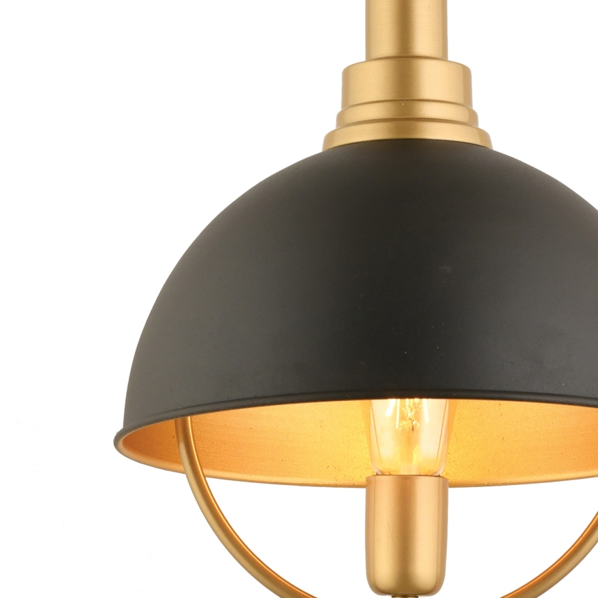 Lampa wisząca na lince MONZA 1xE27/40W/230V śr. 30 cm czarna/złota