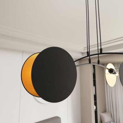 Lampa wisząca na lince MOTIF 4xE27/15W/230V czarna