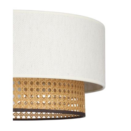 Lampa wisząca na lince NATIA 1xE27/60W/230V śr. 45 cm biało-brązowa