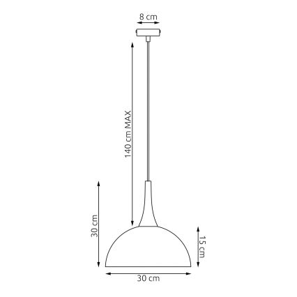 Lampa wisząca na lince NAUTICA 1xGX53/12W/230V biała