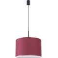 Lampa wisząca na lince NEVIA 1x E27/15W/230V, śr. 40 cm, czerwona