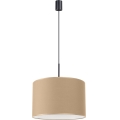 Lampa wisząca na lince NEVIA 1xE27/15W/230V Ø 40 cm taupe