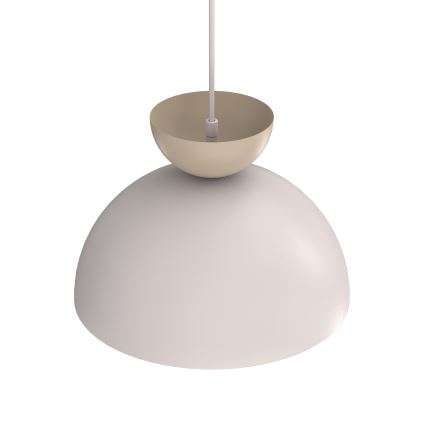 Lampa wisząca na lince NEVIS 1xE27/15W/230V śr. 29 cm kremowa