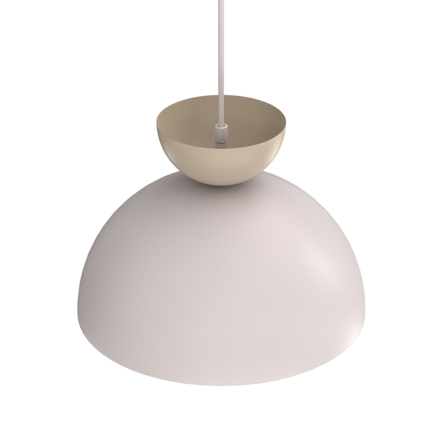 Lampa wisząca na lince NEVIS 1xE27/15W/230V śr. 29 cm kremowa