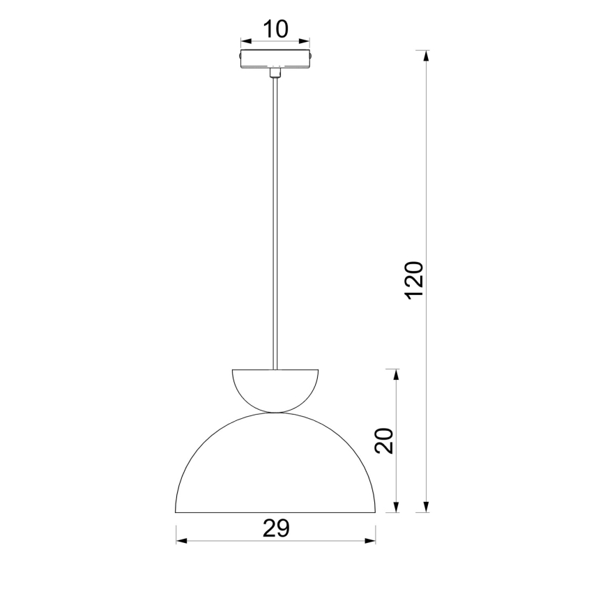 Lampa wisząca na lince NEVIS 1xE27/15W/230V śr. 29 cm kremowa