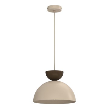Lampa wisząca na lince NEVIS 1xE27/15W/230V Ø 29 cm, beżowa