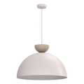 Lampa wisząca na lince NEVIS 1xE27/15W/230V Ø 50 cm kremowa