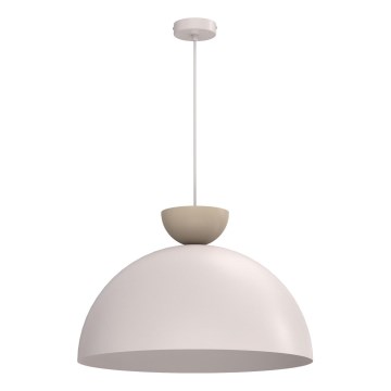 Lampa wisząca na lince NEVIS 1xE27/15W/230V Ø 50 cm kremowa