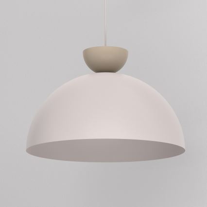Lampa wisząca na lince NEVIS 1xE27/15W/230V Ø 50 cm kremowa