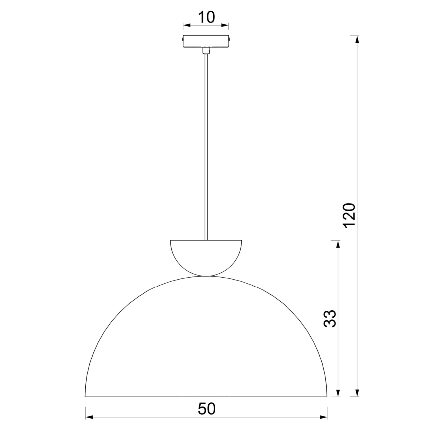 Lampa wisząca na lince NEVIS 1xE27/15W/230V Ø 50 cm kremowa
