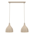 Lampa wisząca na lince NOAK CLASSIC 2xE27/15W/230V beżowa
