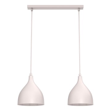 Lampa wisząca na lince NOAK CLASSIC 2xE27/15W/230V kremowa