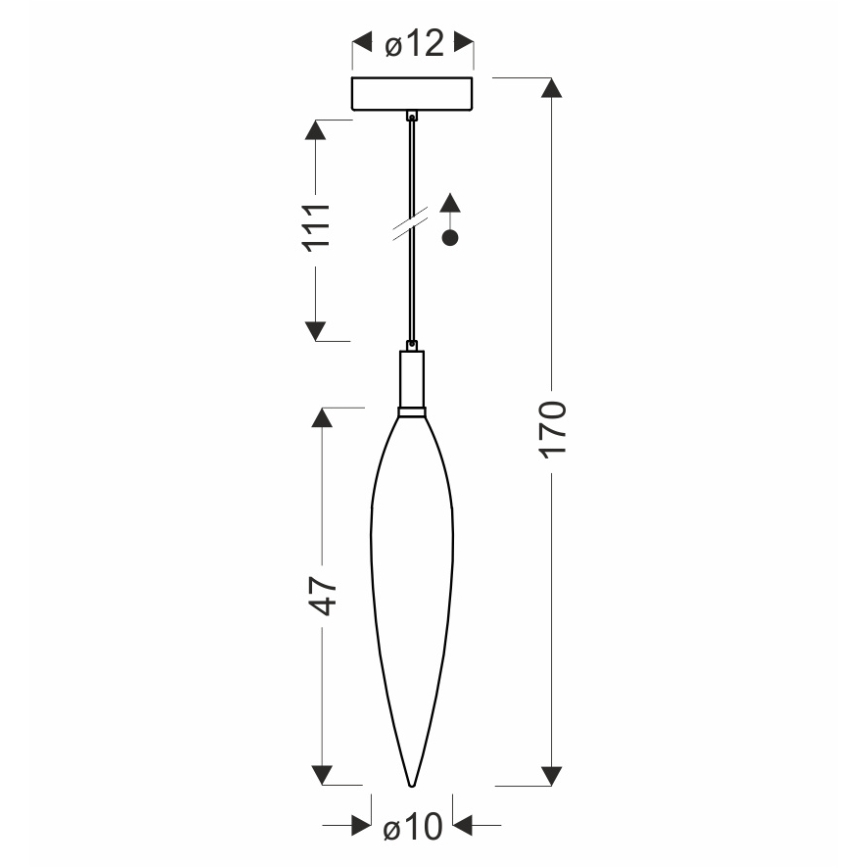 Lampa wisząca na lince NORDIC 1xG9/5W/230V czarna/przezroczysta