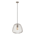 Lampa wisząca na lince OVELLA 1xE27/15W/230V, śr. 36 cm, beżowa