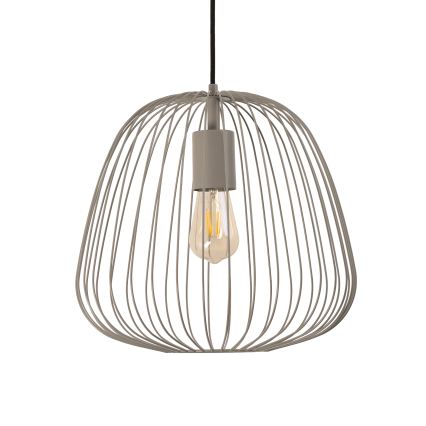 Lampa wisząca na lince OVELLA 1xE27/15W/230V, śr. 36 cm, beżowa