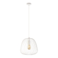 Lampa wisząca na lince OVELLA 1xE27/15W/230V, śr. 36 cm, kremowa
