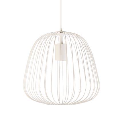 Lampa wisząca na lince OVELLA 1xE27/15W/230V, śr. 36 cm, kremowa