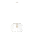 Lampa wisząca na lince OVELLA 1xE27/15W/230V śr. 46 cm kremowa
