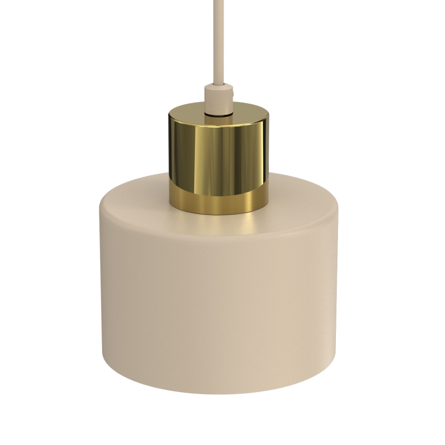 Lampa wisząca na lince PARKLA 1xE27/15W/230V beżowa/złota