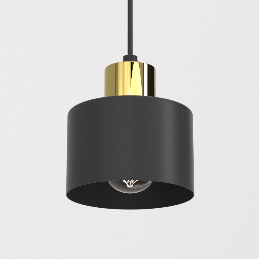 Lampa wisząca na lince PARKLA 1xE27/15W/230V czarna