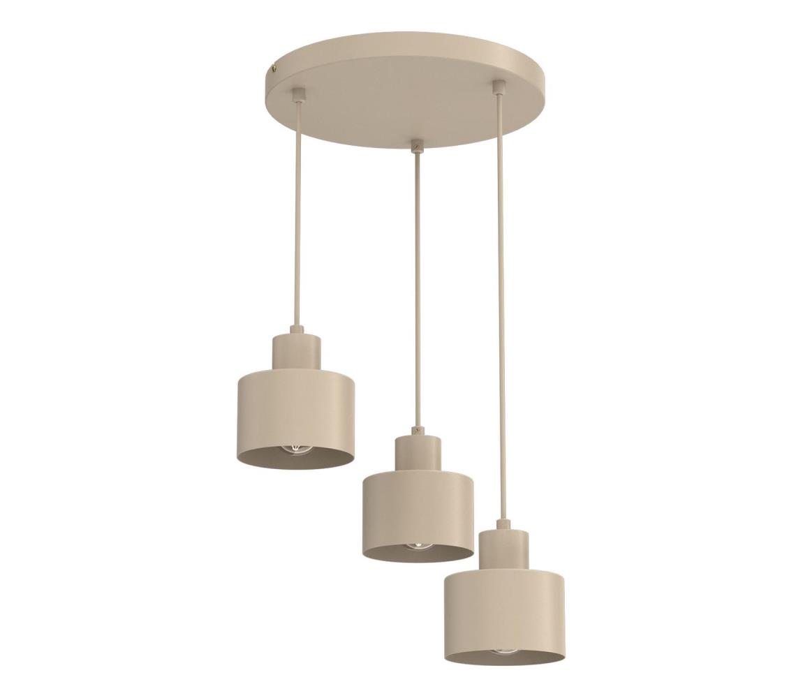 Lampa wisząca na lince PARKLA 3xE27/15W/230V beżowa