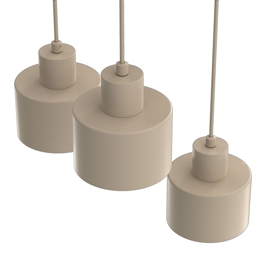 Lampa wisząca na lince PARKLA 3xE27/15W/230V beżowa