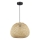 Lampa wisząca na lince PETRA 1xE27/15W/230V bambusowa