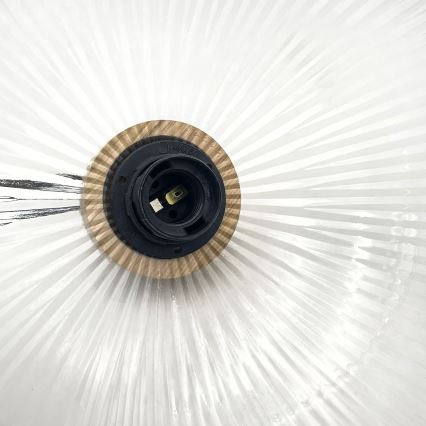 Lampa wisząca na lince PIA 1xE27/60W/230V śr. 30 cm dąb