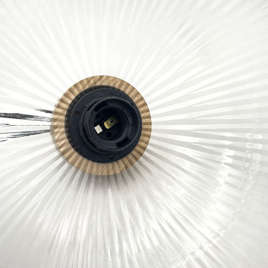 Lampa wisząca na lince PIA 1xE27/60W/230V śr. 30 cm dąb