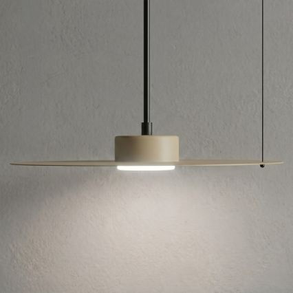 Lampa wisząca na lince PIATTO 1xGX53/15W/230V, śr. 35 cm, beżowa