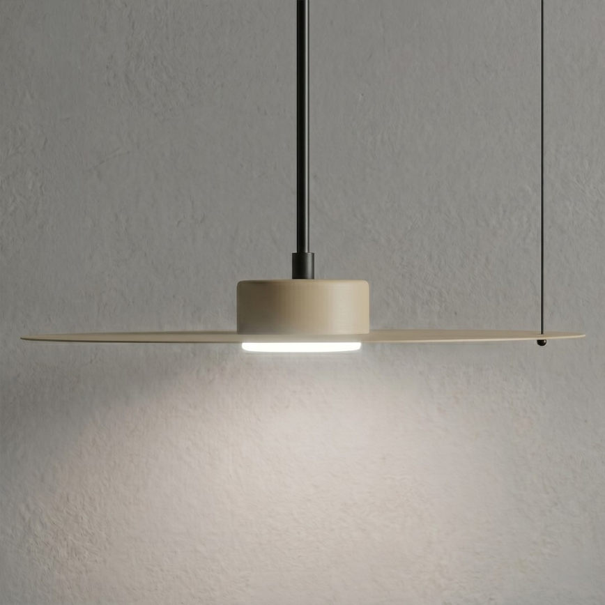 Lampa wisząca na lince PIATTO 1xGX53/15W/230V, śr. 35 cm, beżowa