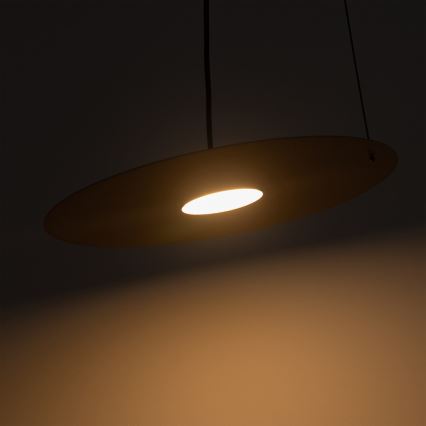 Lampa wisząca na lince PIATTO 1xGX53/15W/230V, śr. 35 cm, beżowa