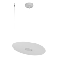 Lampa wisząca na lince PIATTO 1xGX53/15W/230V, śr. 35 cm, biała