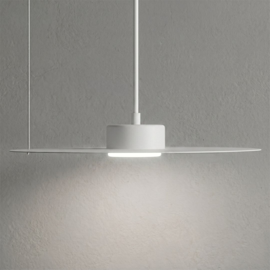 Lampa wisząca na lince PIATTO 1xGX53/15W/230V, śr. 35 cm, biała