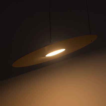 Lampa wisząca na lince PIATTO 1xGX53/15W/230V, śr. 35 cm, biała