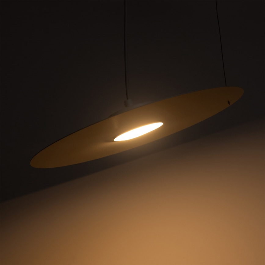 Lampa wisząca na lince PIATTO 1xGX53/15W/230V, śr. 35 cm, biała