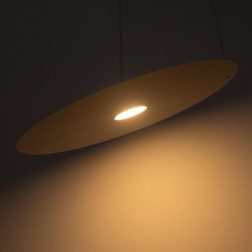 Lampa wisząca na lince PIATTO 1xGX53/15W/230V, śr. 55 cm, biała