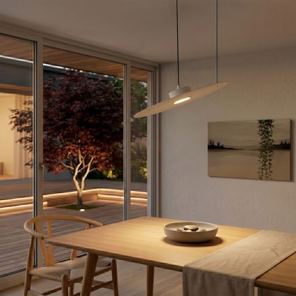 Lampa wisząca na lince PIATTO 1xGX53/15W/230V, średnica 45 cm, beżowa
