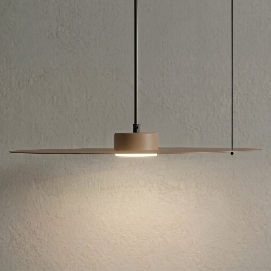 Lampa wisząca na lince PIATTO 1xGX53/15W/230V, średnica 45 cm, beżowa