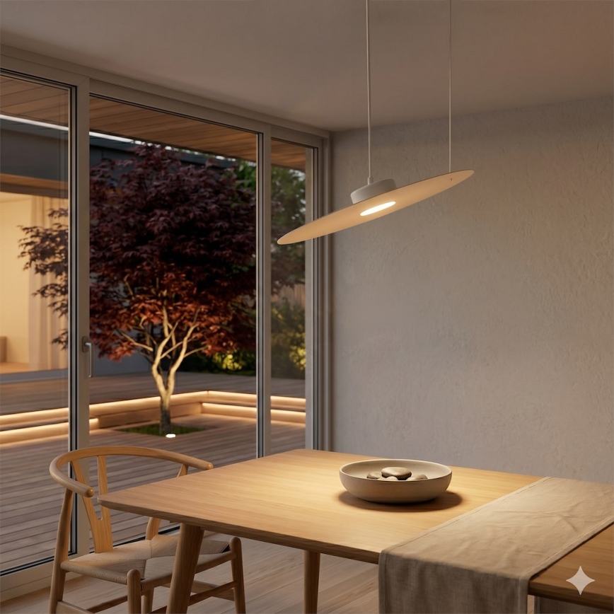 Lampa wisząca na lince PIATTO 1xGX53/15W/230V średnica 45 cm biała